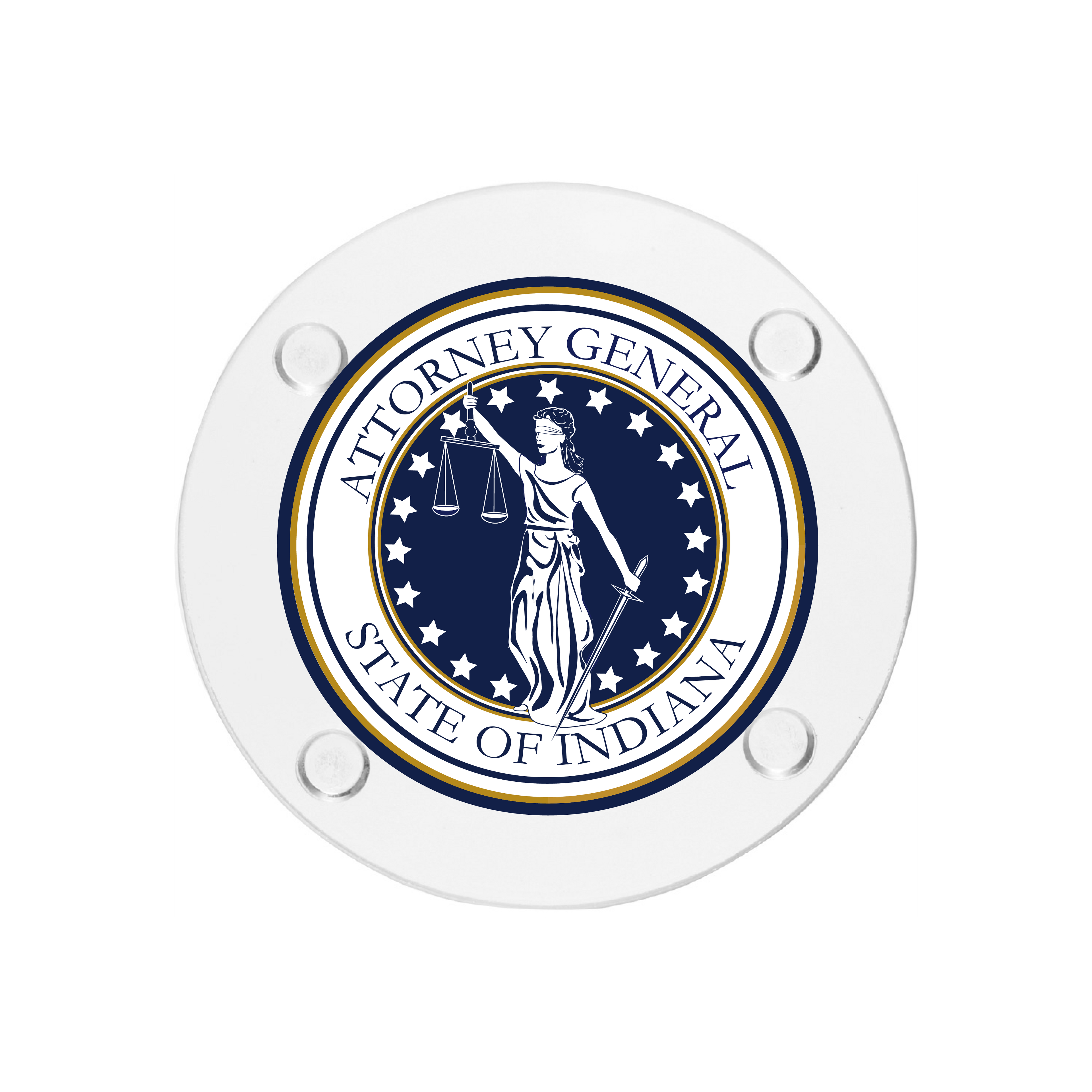 Round Glass Coaster - Official Seal